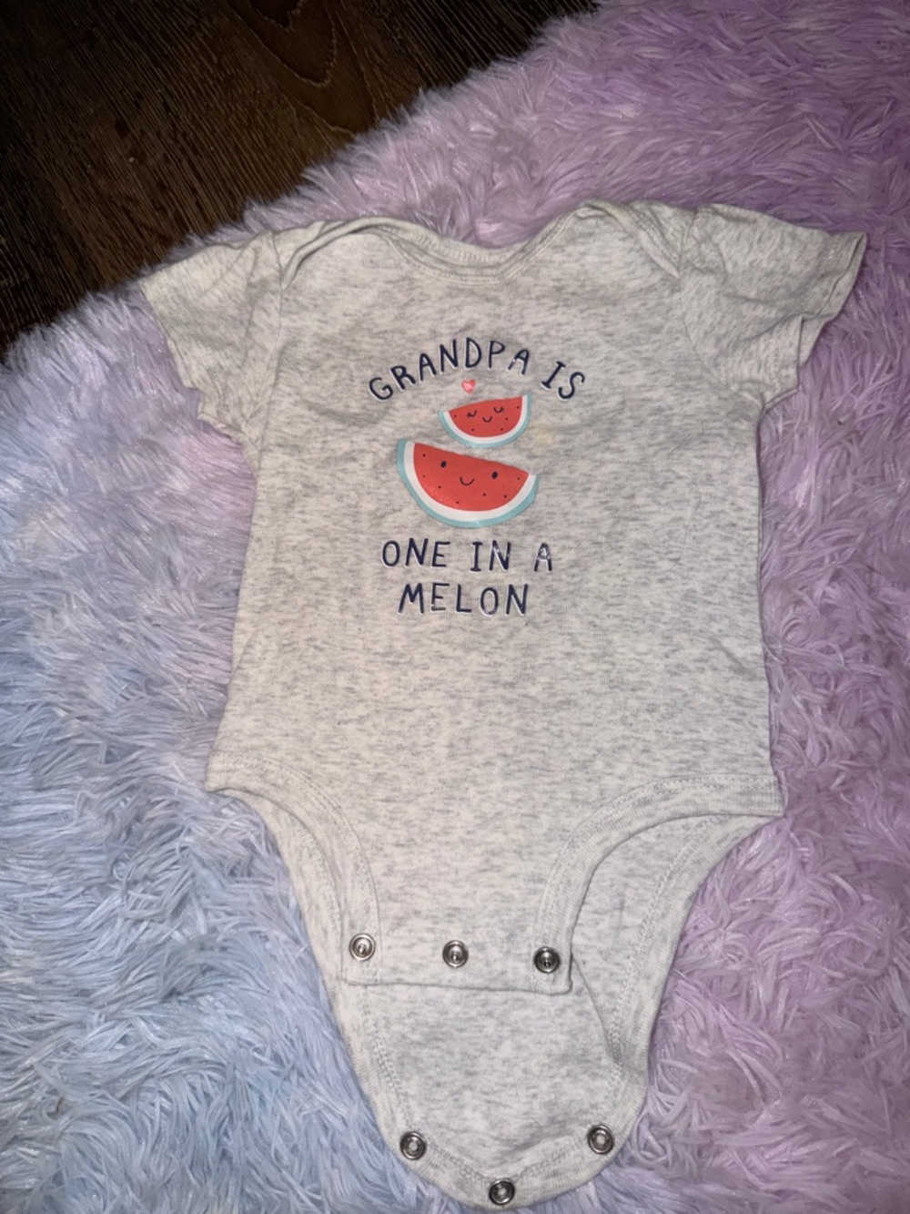 Carter's Grey Bodysuit with Watermelon Graphic